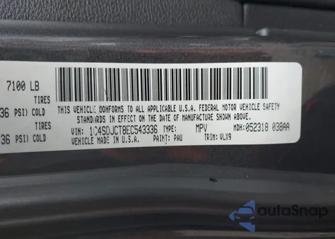 2014 Dodge Durango R/T from USA, damaged, VIN 1C4SDJCT8EC543336